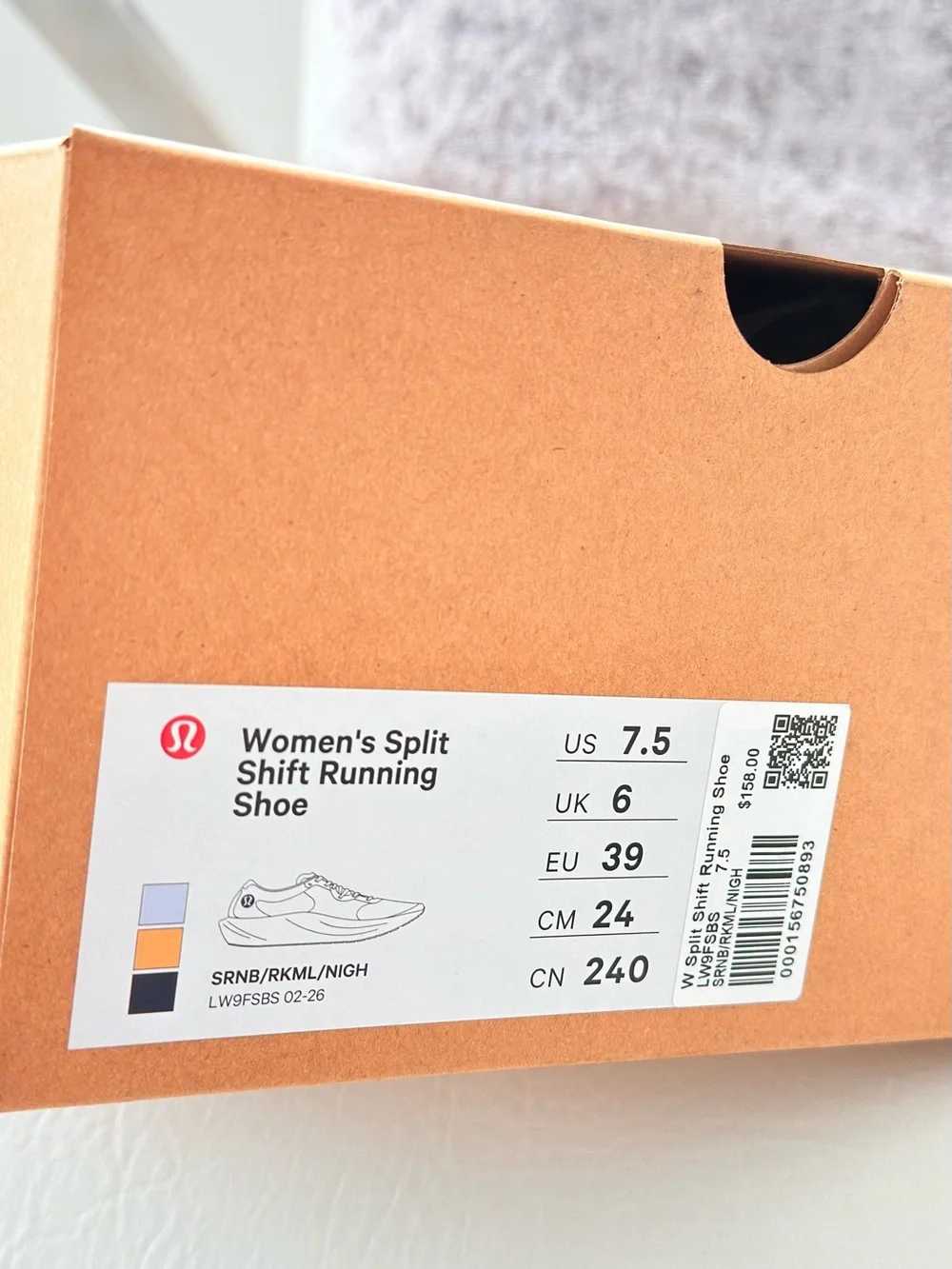 lululemon athletica Lavender Running Shoe with Peach Accent